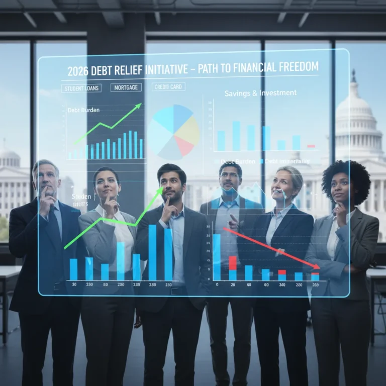 People analyzing financial data for 2026 debt relief programs