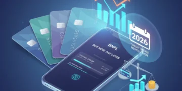 2026 Credit Score Changes: BNPL Impact Explained Illustration of Buy Now Pay Later's future impact on credit scores in 2026.