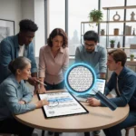 Consumers reviewing Magnuson-Moss Warranty Act documents on digital devices