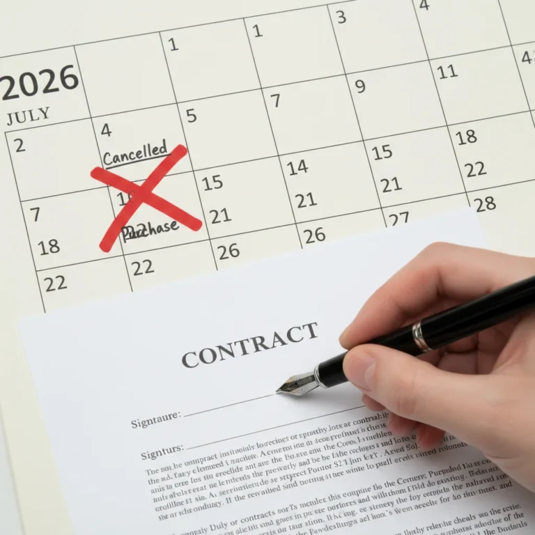 Illustration of 'Cooling-Off' Rule 2026 with calendar and cancellation symbol