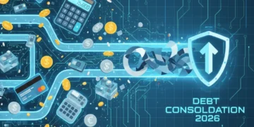 Credit Card Debt Consolidation: 5 Top Strategies for 2026 to Save Up to 20% on Interest Financial tools converging for credit card debt consolidation, symbolizing smart financial planning and relief.