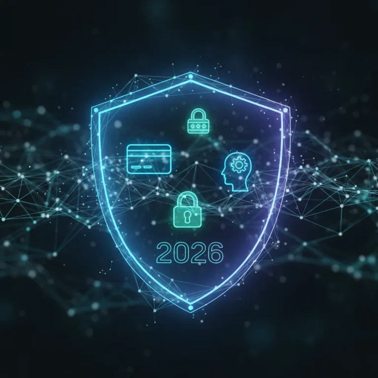 Digital shield protecting personal data in 2026 from phishing attacks