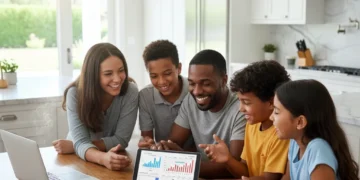 Crafting a Flexible Budget for US Households in 2026: Adapting to Economic Shifts and Building a 6-Month Emergency Fund Family planning flexible budget 2026 on a tablet, adapting to economic shifts.