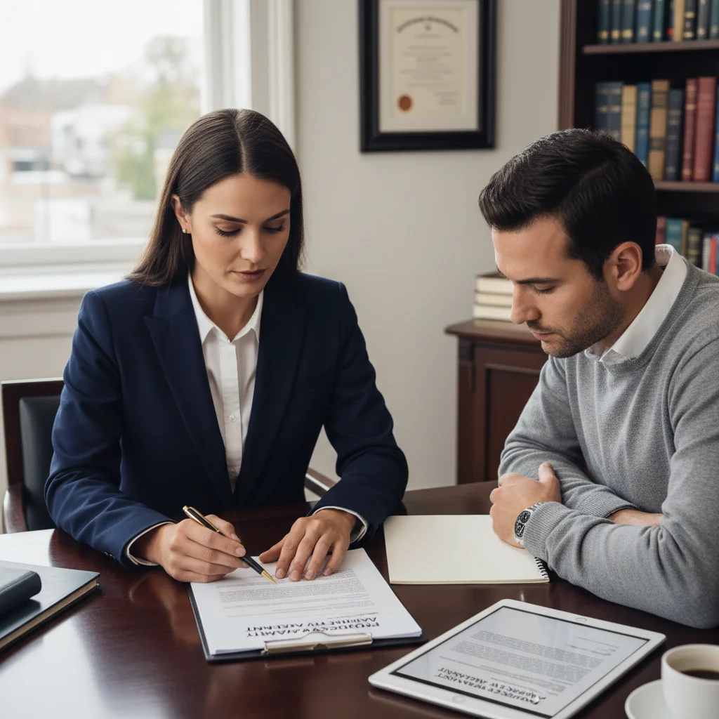 Legal expert explaining Magnuson-Moss Warranty Act terms to a consumer