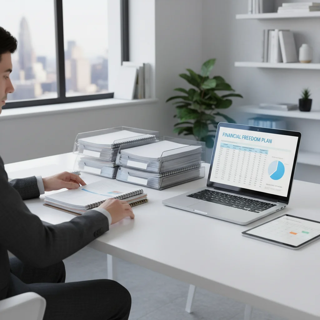 Individual managing personal debt and finances for 2026