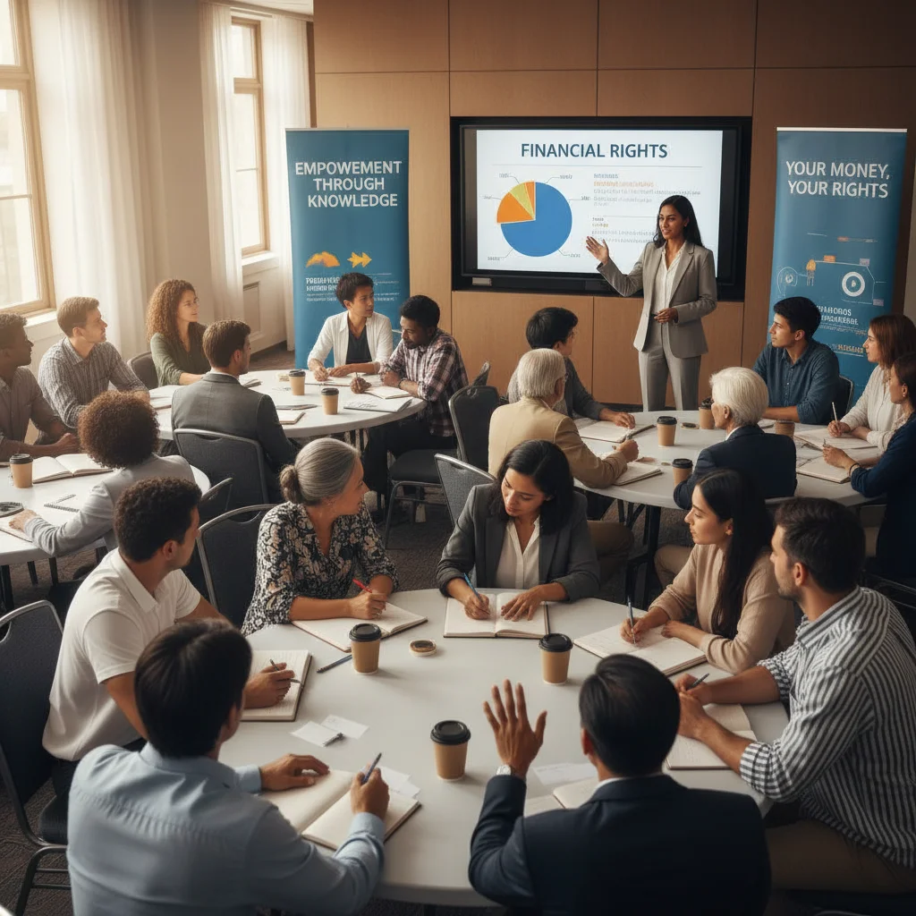 Financial literacy workshop empowering consumers with knowledge of their rights