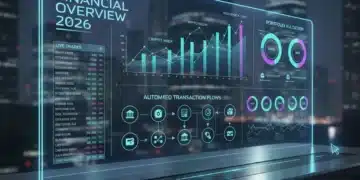 Digital dashboard showing automated financial flows for 2026 budget