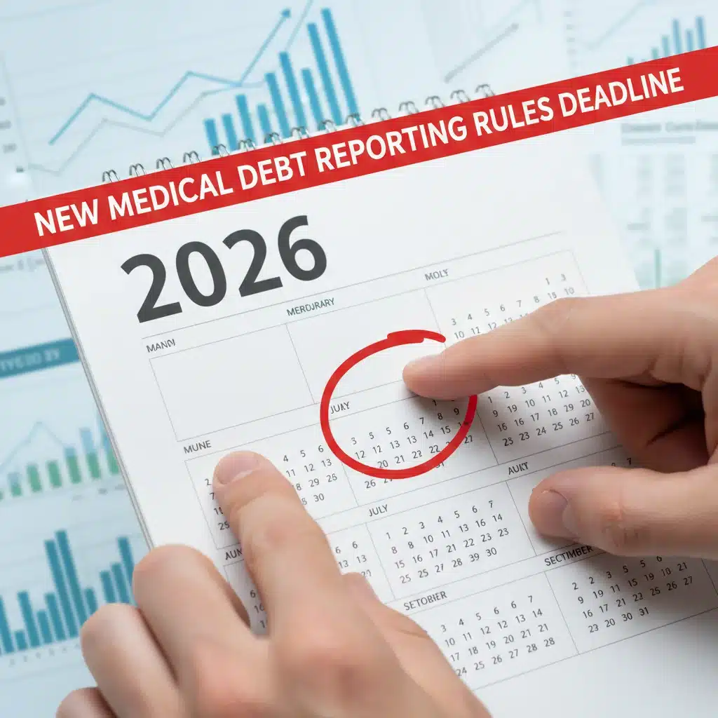 Calendar highlighting 2026, representing the deadline for new medical debt rules