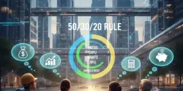 Diverse individuals analyzing the 50/30/20 budgeting rule for financial planning in 2026.