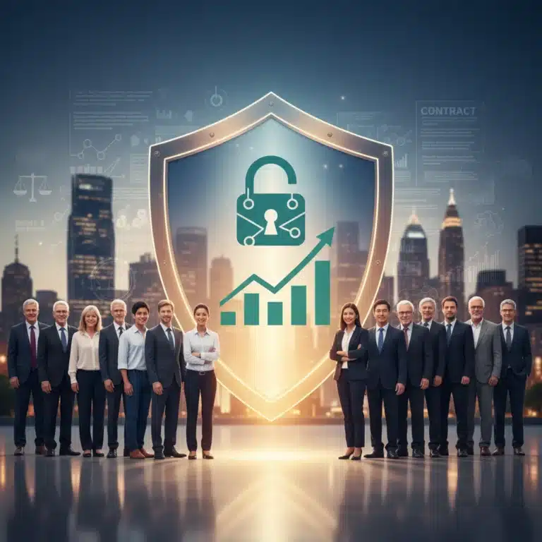 Consumers protected by a glowing shield against predatory lending, symbolizing new financial safeguards.