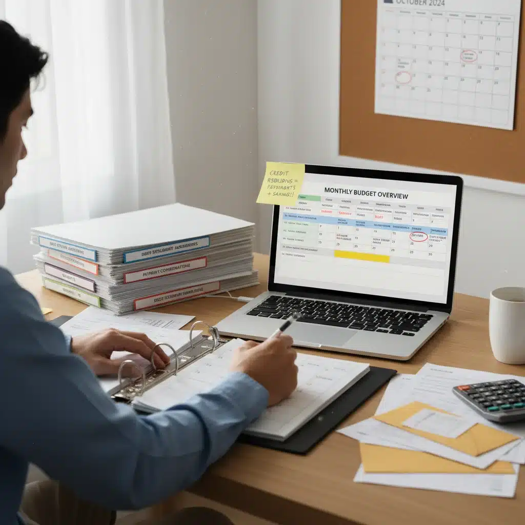 Organizing financial documents for credit rebuilding after debt settlement.