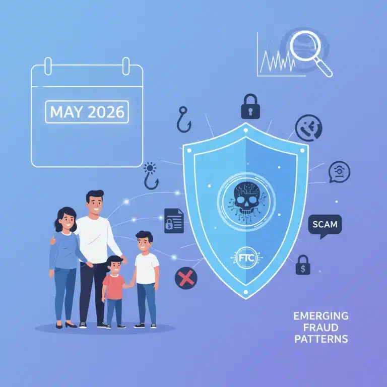 FTC consumer alerts May 2026 shield protecting family from digital scams